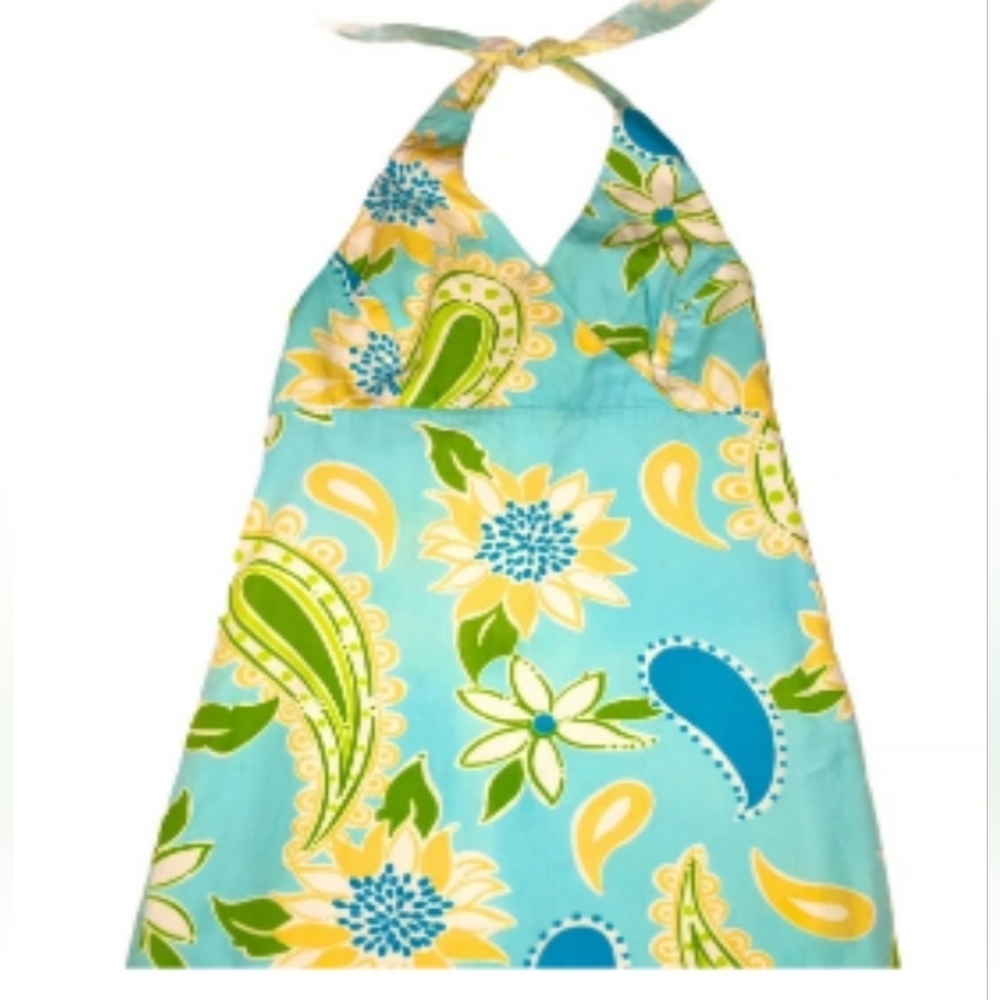 Vintage Lilly Pulitzer Paisley Halter dress Girls size 10